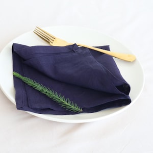 Handmade Navy Blue Cloth Napkin, 100% Cotton Soft & Durable Table Setting for Events Dinner Napkin for Weddings Soft Durable Table Setting
