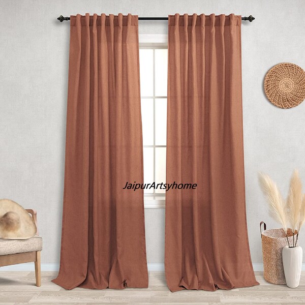 Terracotta Curtains Etsy