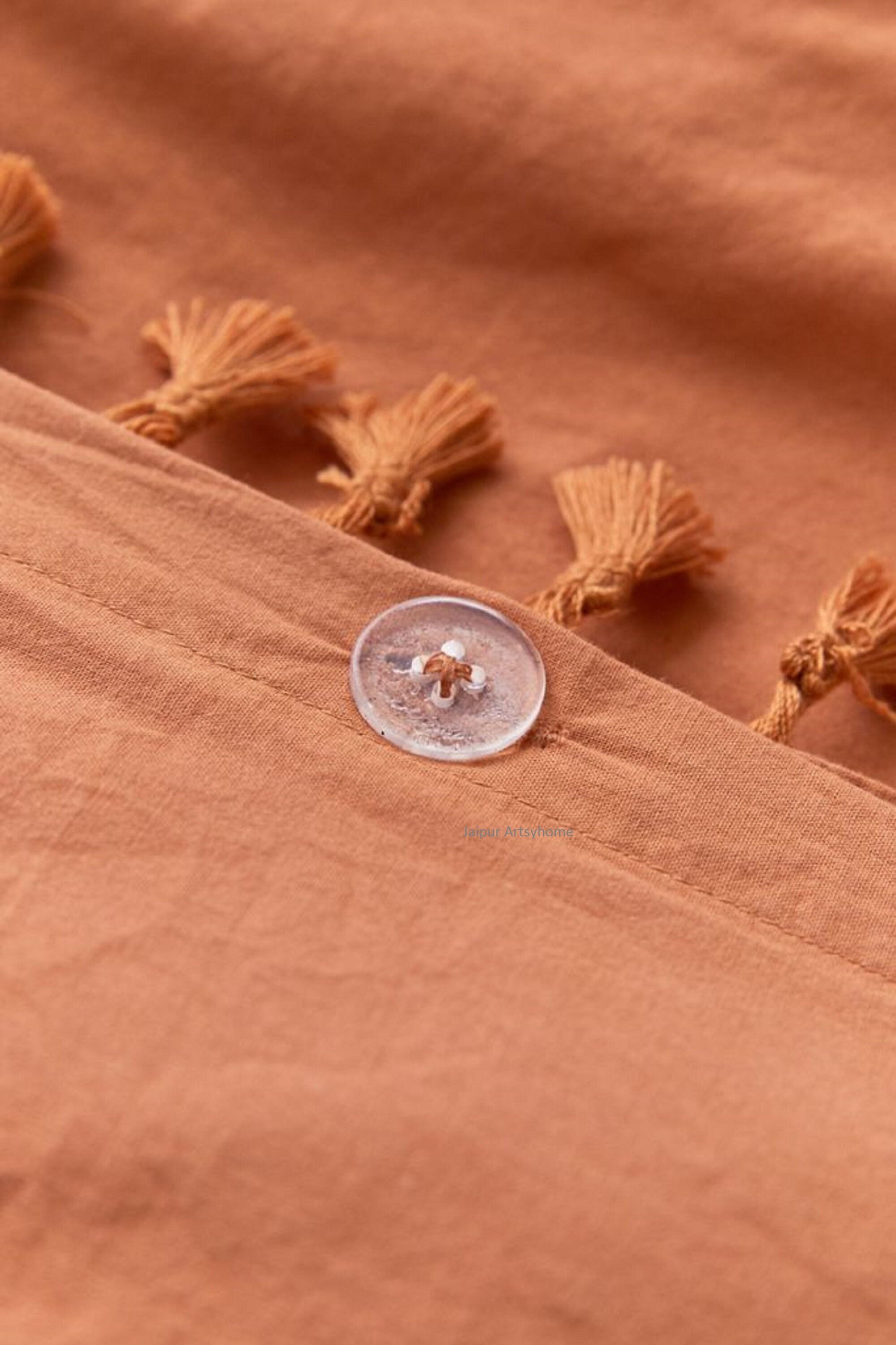 Bronze Color Stonewashed Cotton duvet Tufted Duvet Cover King Etsy