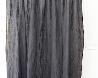 Linen curtain in Dark Grey color, Window treatment, Boho Curtain, Bedroom Curtain, Linen Curtains, 2 Panel Curtain, Bohemian Curtains Set