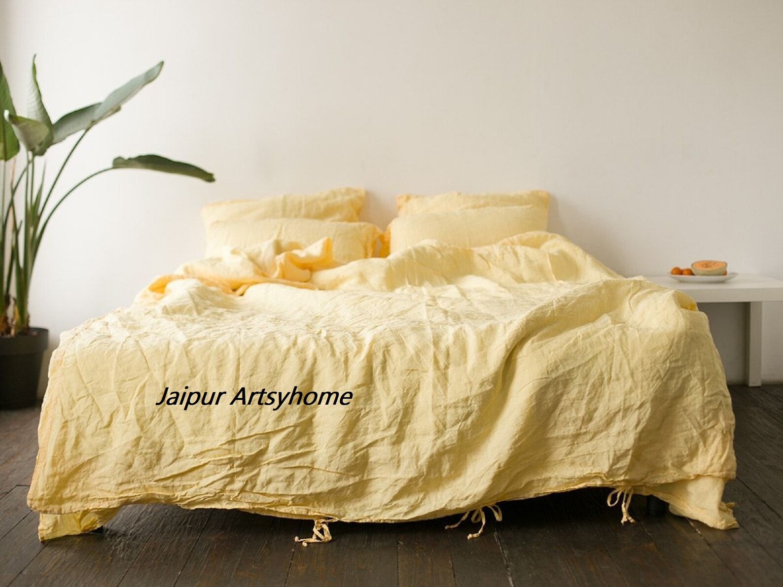 Linen Duvet Cover Yellow Bedding Linen Bedding Yellow Etsy