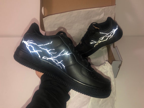 customized air force 1 reflective lightning