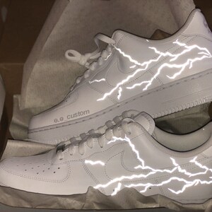 Air Force 1 fulmine riflettente, AF1, Nike custom shoe sneaker Air Force 1 fulmine riflettente, AF1, Nike custom shoe sneaker