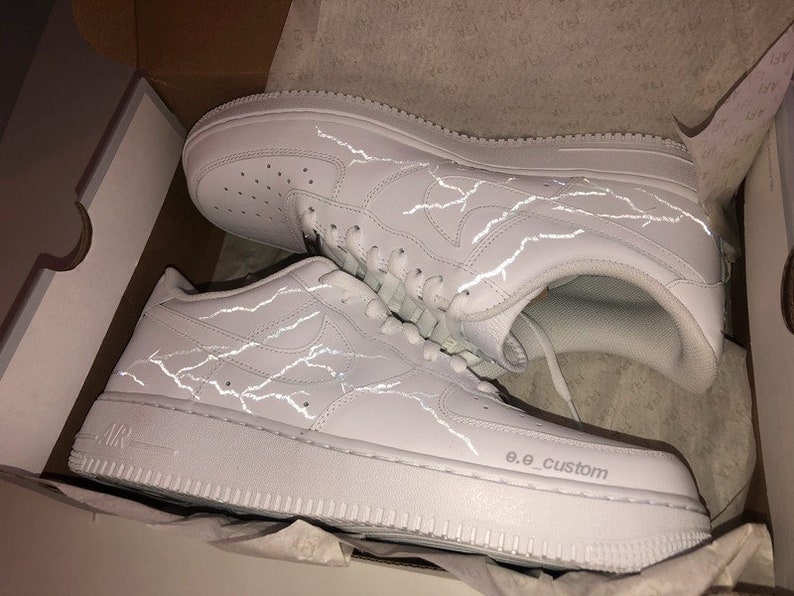 black air force 1 reflective lightning