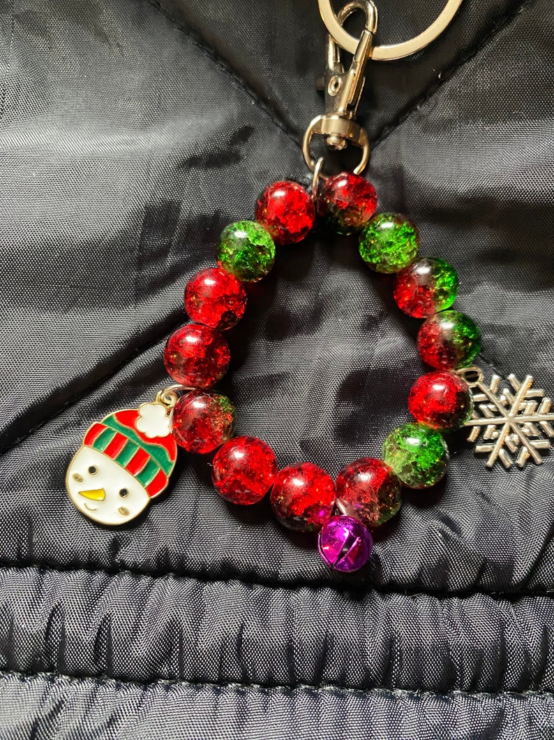 Christmas Jingle Bell Keychain Etsy