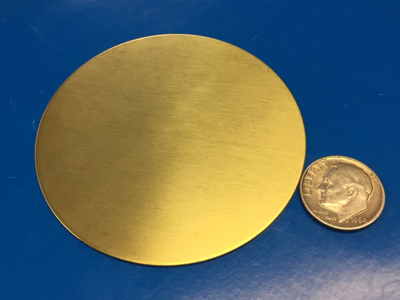 2.5in Brass Disc Flat 20ga/.032in/0.8mm image 1