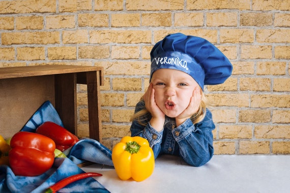 Kids Chefs Hat Any Text Skull Cap 