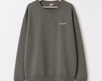 Vintage Carhartt Faded Green Y2K Crewneck Oversized Sweater Size 2XL Extra Large
