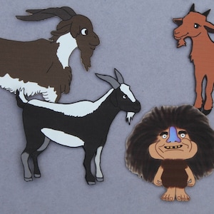 Three Billy Goats Gruff felt set