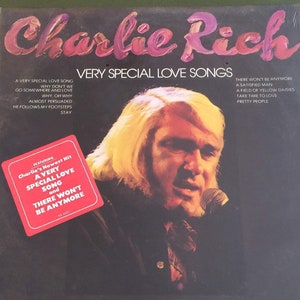 Vintage 70s Classic Country Vinyl CHARLIE RICH Very Special Love Songs Record Album Still SEALED Original 1970s Valentine&#39;s Day