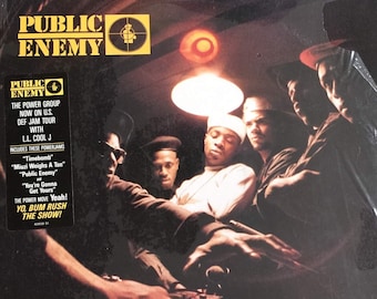 Rare Original '87 PUBLIC ENEMY Yo! Bum Rush The Show Vintage Record Album 80s Hip Hop CHUCK D Flavor Flav Def Jam In Shrink Classic Rap