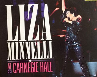 Vintage &#39;87 Broadway Vinyl LIZA MINNELLI At Carnegie Hall Double Record Album Set Classic Cabaret Judy Garland 1980s Gatefold Near MINT !