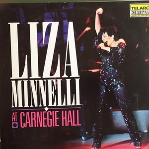 Vintage &#39;87 Broadway Vinyl LIZA MINNELLI At Carnegie Hall Double Record Album Set Classic Cabaret Judy Garland 1980s Gatefold Near MINT !