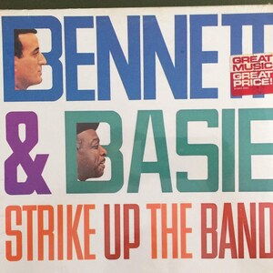 Vintage SEALED Vinyl Tony BENNETT & Count BASIE Strike Up The Band Record Album 60s Jazz Swinging Pop Standards Still Sealed Roulette 80s