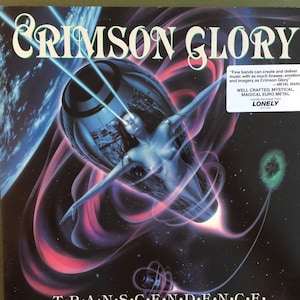 Vintage &#39;89 Heavy Metal Vinyl CRIMSON GLORY Transcendence Record Album 80s Hair Metal Rock Near MINT !