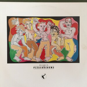 Vintage &#39;84 Synth Pop Vinyl Frankie Goes To Hollywood Welcome To The Pleasuredome Double Record Album Set ORIGINAL 80s RELAX Gatefold