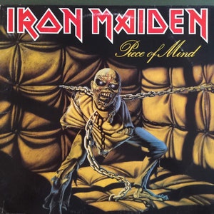 Rare Vintage &#39;83 Heavy Metal Vinyl IRON MAIDEN Piece Of Mind Record Album Classic 80s Bruce Dickinson Hard Rock ORIGINAL L@@K !