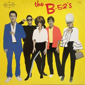 Rare Vintage &#39;79 New Wave Vinyl DE B-52&#39;s Debuut Record Album 70s Originele ROCK LOBSTER Planet Claire Punk w / Lyric Sleeve L@@K!