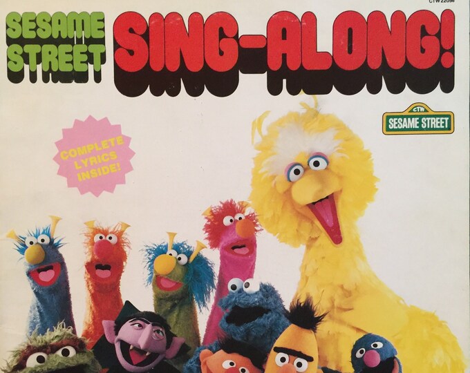Original '82 SESAME STREET Sing Along Record Album Classic Kids Vinyl