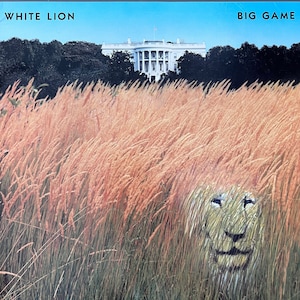 Rare Original &#39;89 Hair Metal Vinyl WHITE LION Big Game Record Album Classic 80s Hard Rock Vintage L@@K !