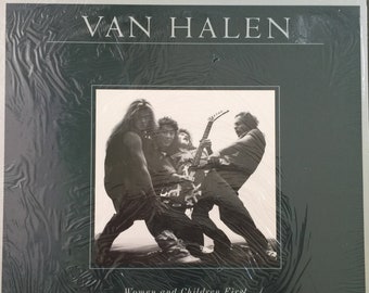 Raro original '80 vinilo VAN HALEN mujeres y niños primer álbum disco clásico rock metal vintage Eddie w / David Lee Roth POSTER ! L@@K !