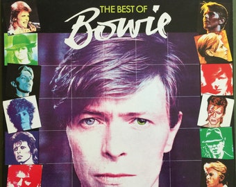 Vintage '80s Clásico Glam Rock Vinilo DAVID BOWIE Mejor álbum de grabación Importar Francia Rare 70s Espacio Oddity Diamond Dogs HEROES Cerca de mint!