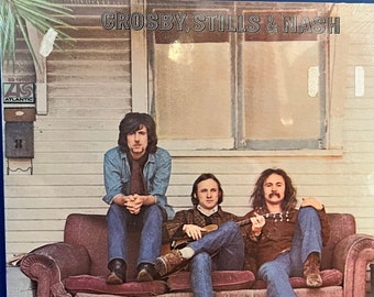 Vintage ‘69 Folk Rock Vinyl Crosby Stills & Nash Self Titled Record Album STILL SEALED ! 70s Byrds Suite Judy Blue Eyes Classic !