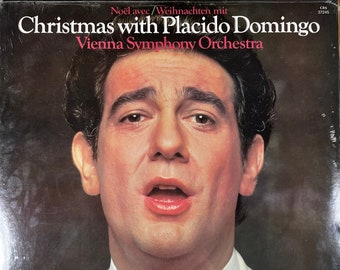 Original SEALED '81 Vinyl Christmas with PLACIDO DOMINGO Record Album Classical Holiday Carols Opera Vintage 80s Still Sealed ! L@@K !