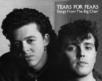 Vintage &#39;85 Vinyl TEARS FOR FEARS Songs From The Big Chair Record Album 80s Pop Rock Shout Everybody Wants To Rule The World Near Mint L@@K
