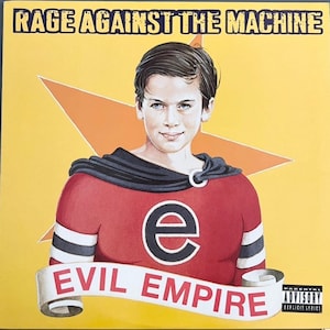 Rare &#39;96 Rage Against The Machine EVIL EMPIRE Record Album 90s Alternative Rock Original Tom Morello Funk Metal Epic Records Vintage L@@K !