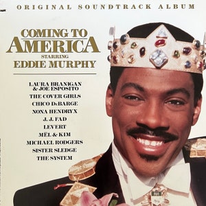 Original &#39;88 Vinyl Coming To America Sound Track Record Album 80s Holiday CLASSIC ! Eddie Murphy Akeem Christmas Vintage Soul Hip Hop L@@K !
