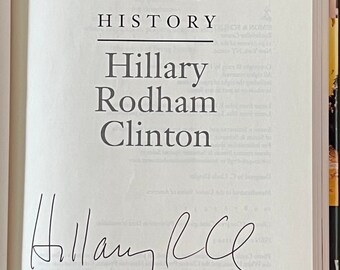 ビル・クリントン大統領とヒラリー・クリントンのサイン入りハード