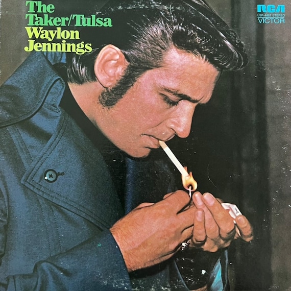 Original '71 Vinyl WAYLON JENNINGS The Taker/Tulsa Record Album 70s OUTLAW  Country Classic 60s Nashville Vintage L@@K !