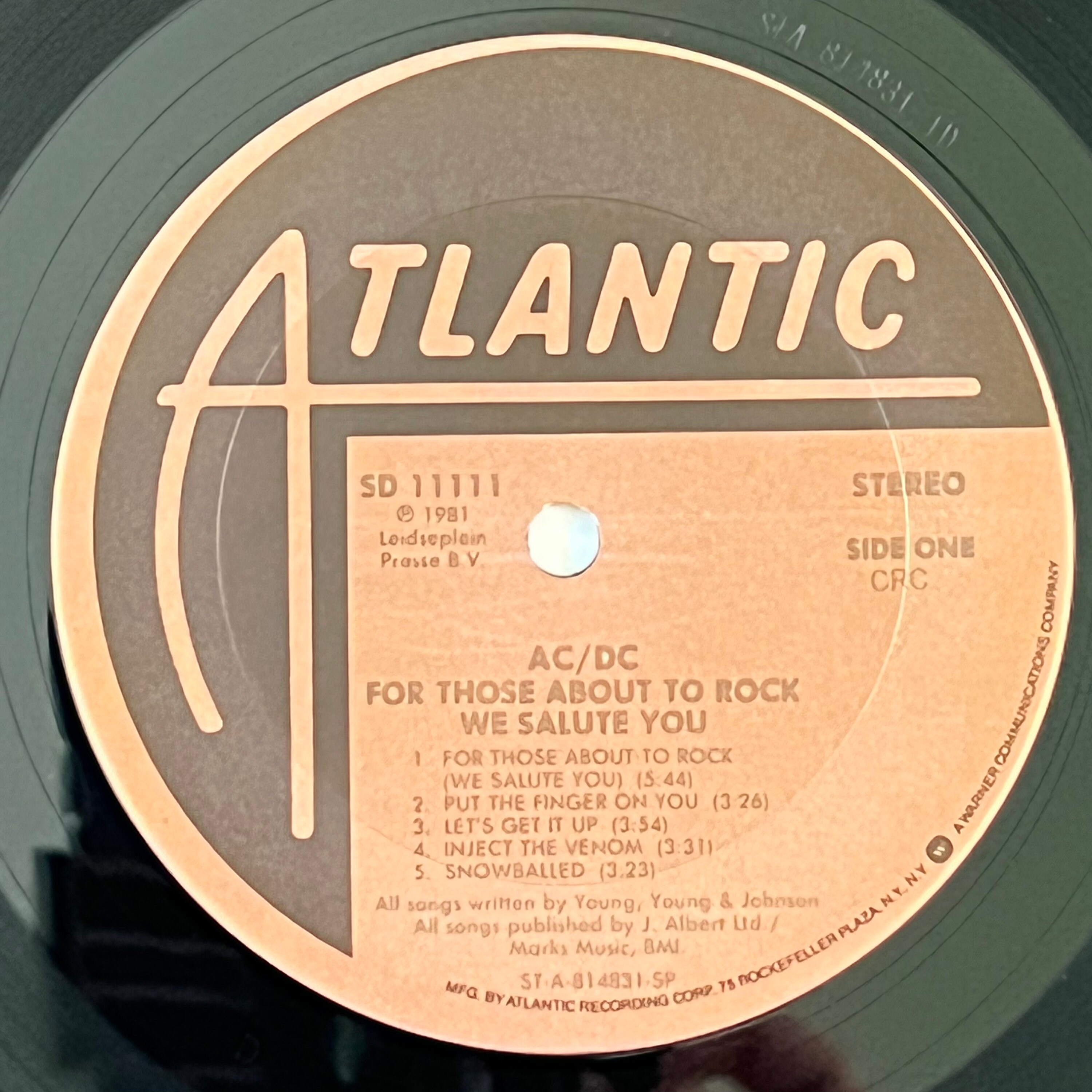 Original '81 Vinyl AC/DC for Those About to Rock We Salute You Record ...