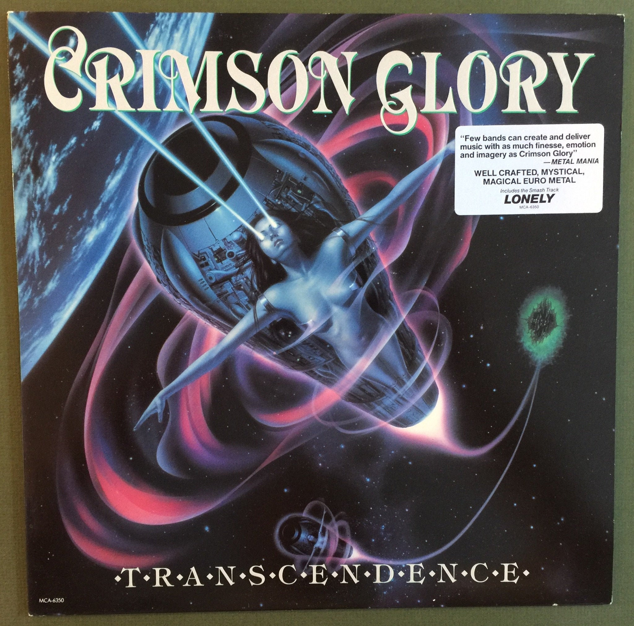 Vintage '89 Heavy Metal Vinyl CRIMSON GLORY Transcendence Record