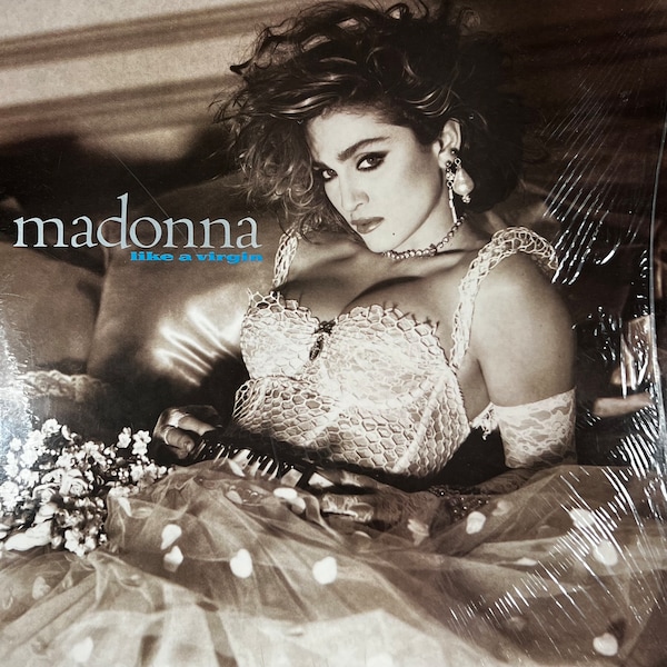 Original '84 MADONNA Like A Virgin Record Album Classic 80s Vinyl MATERIAL GIRL Dress You Up Angel Dance Pop Vintage w/ Lyrics L@@K ! W@W !