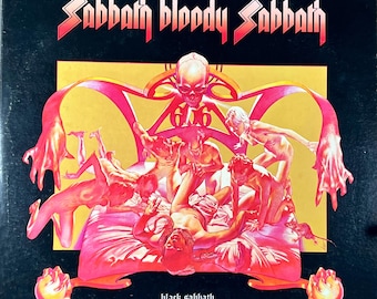 Original '73 BLACK SABBATH Bloody Sabbath Record Album Classic 70s Heavy Metal Hard Rock OZZY Osbourne Vintage w/ Lyric Sheet Insert L@@K !