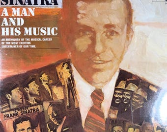 Álbum doble de vinilo clásico sellado Frank SINATRA A Man And His Music, cantante pop vintage Ol Blue Eyes Rat Pack Dean Martin L@@K !