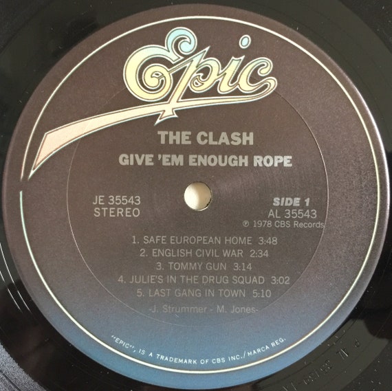 Vintage '78 the CLASH Give 'em Enough Rope Vinyl Record Album Punk