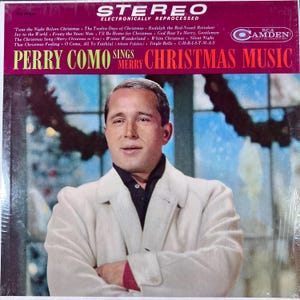 Vintage Vinyl PERRY COMO Sings Merry Christmas Music Record Album 50s 60s Holiday Music Crooner Sinatra Classics Pop Carols In SHRINK ! L@@K