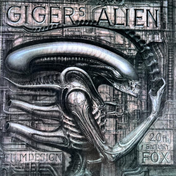 Vintage Book H.R. GIGER Alien Film Design 20th Century Fox