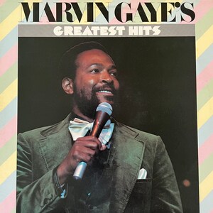 Classic 70s Soul MARVIN GAYE Greatest Hits Record Album Motown 60s What&#39;s Going On Mercy Mercy Me Let&#39;s Get It Vintage Vinyl L@@K !