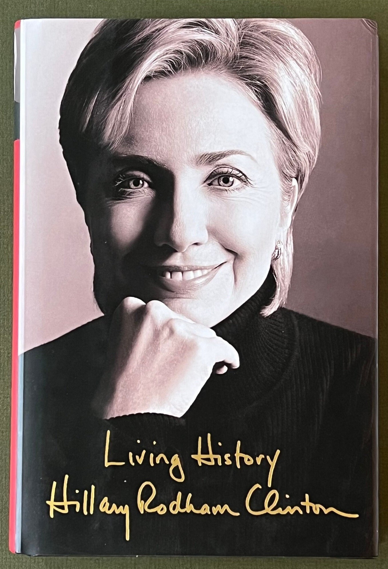 ビル・クリントン大統領とヒラリー・クリントンのサイン入りハード