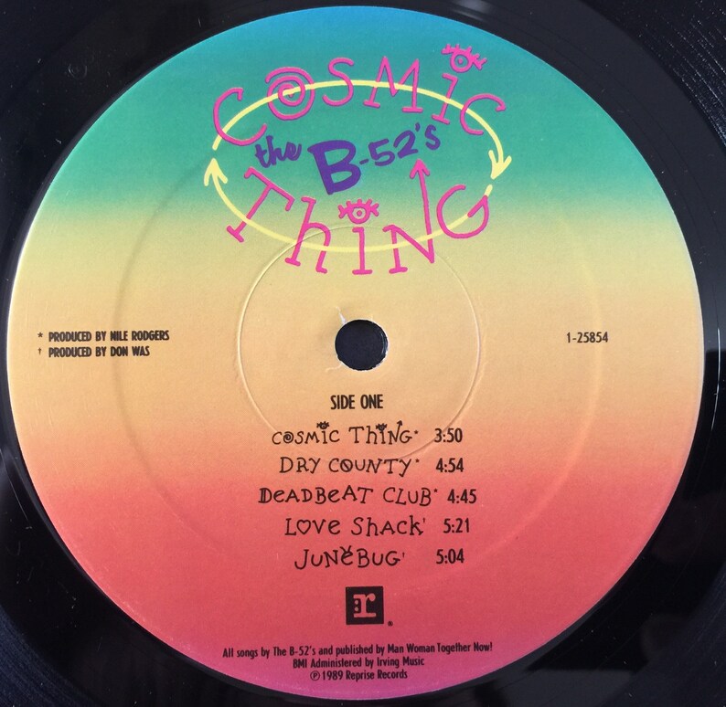 Original '89 Pop Vinyl The B-52's Cosmic Thing Record | Etsy