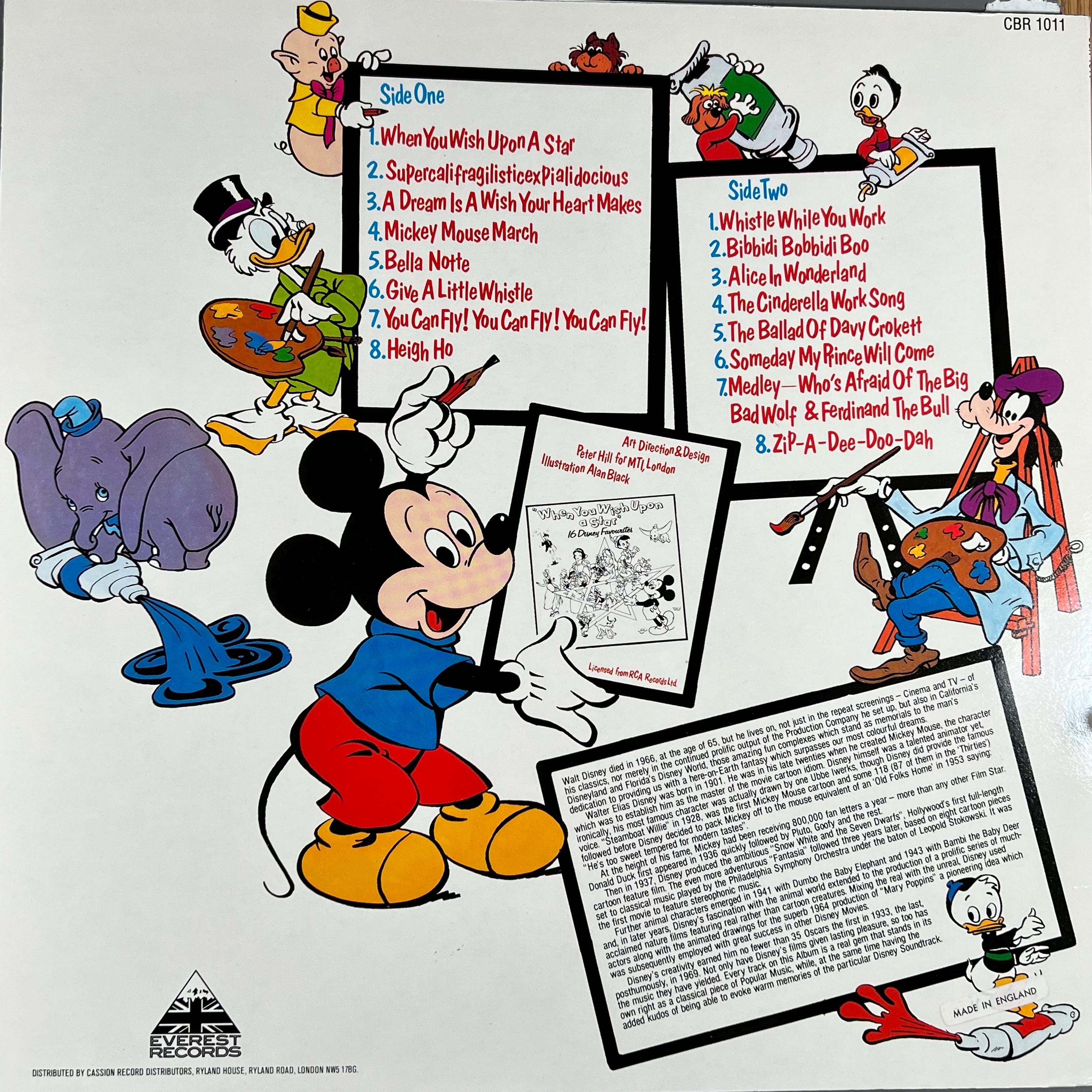 Classic Vinyl When You Wish Upon A Star 16 DISNEY Favorites Record