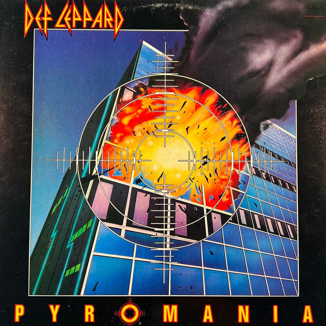 Vintage '83 Vinyl DEF LEPPARD Pyromania Record Album Heavy Metal 80s
