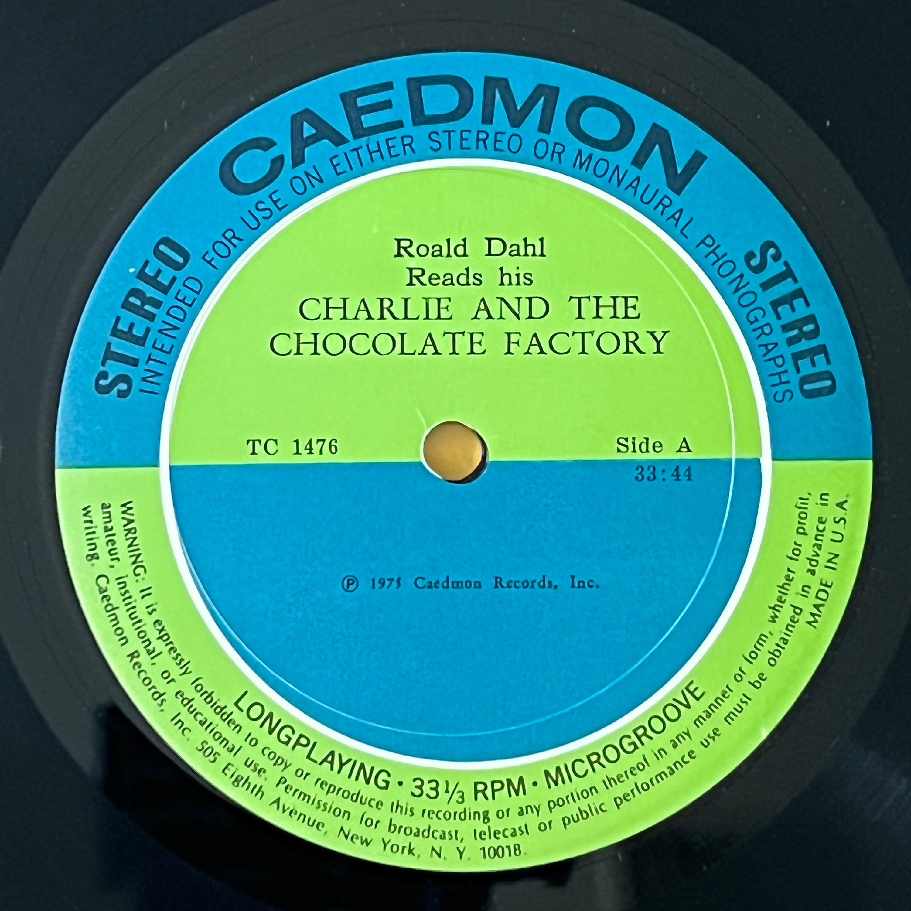 Vintage ROALD DAHL Charlie and the Chocolate Factory Record Album