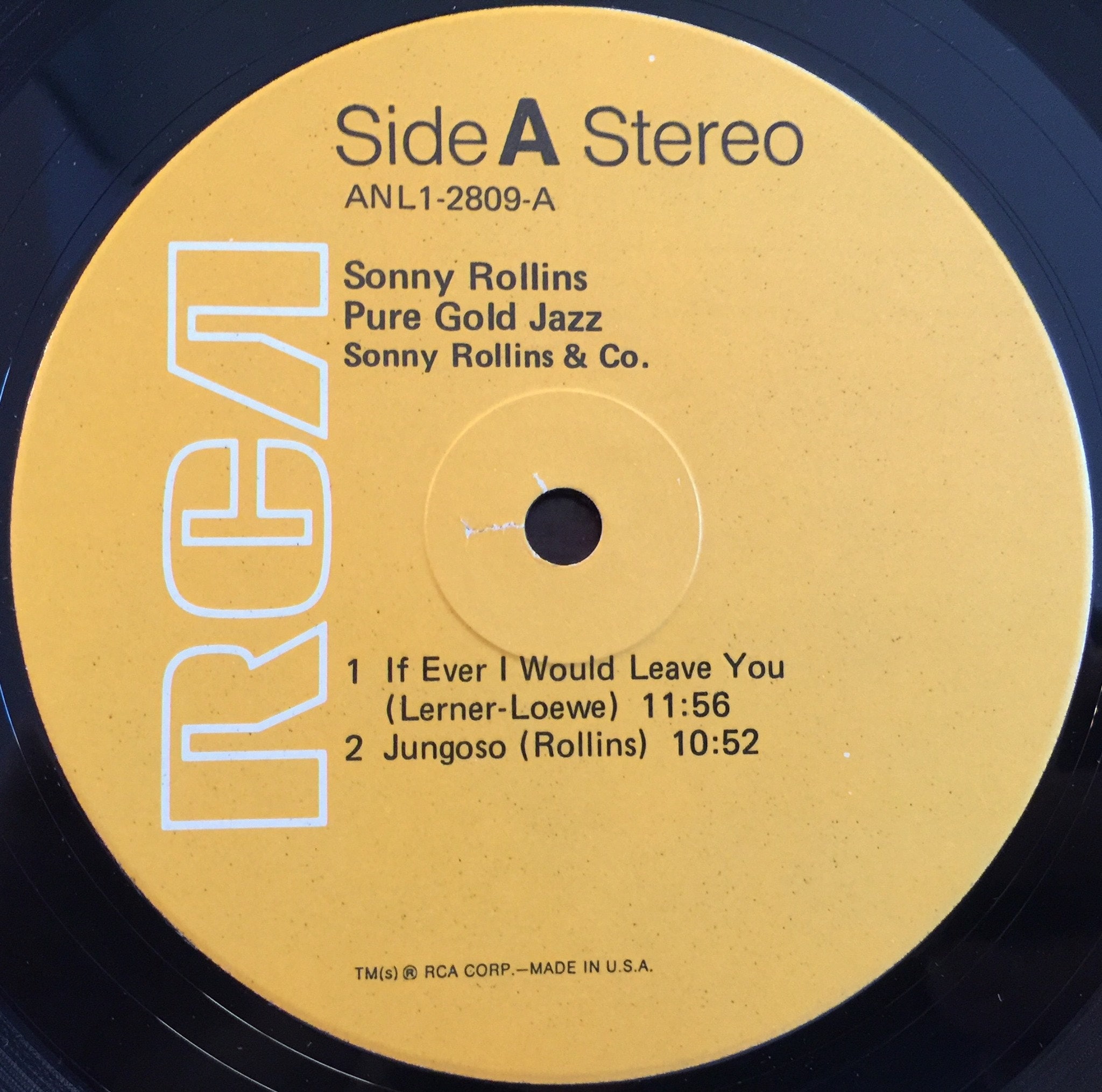 ヴィンテージ 70 年代 ジャズ ソニー ロリンズ ピュア ゴールド ジャズ