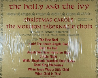 Vintage Xmas Vinyl Mormone Tabernakelchor The HOLLY and The IVY Schallplattenalbum Weihnachtslieder Urlaubsmusik L @ @ K!
