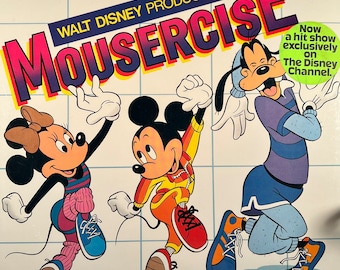 Vintage 80s Vinyl MOUSERCISE Record Album Mickey Mouse Still SEALED ! Original 1982 Minnie Donald Duck Disney Classic Disneyland L@@K !